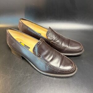 Kenneth Cole Brown Leather Loafers Size 9M Womens Dress Shoes